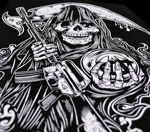 600x527 Official Palehorse Portfolio - Sons Of Anarchy Sketch