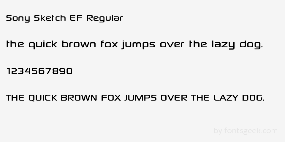 960x480 Sony Sketch Ef Regular Download For Free, View Sample Text - Sony Sketch Font