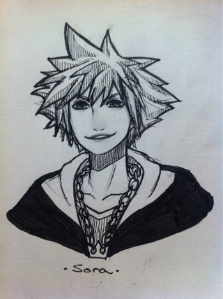 320x428 Sora Drawings On Paigeeworld. Pictures Of Sora - Sora Sketch