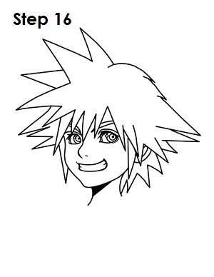 300x388 How To Draw Sora From Kingdom Of Hearts - Sora Sketch