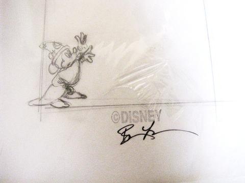 480x360 Disney Rare Sorcerer Mickey Artist Signed Note Pad Design Sketch - Sorcerer Mickey Sketch