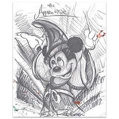 Sorcerer Mickey Sketch at PaintingValley.com | Explore collection of ...