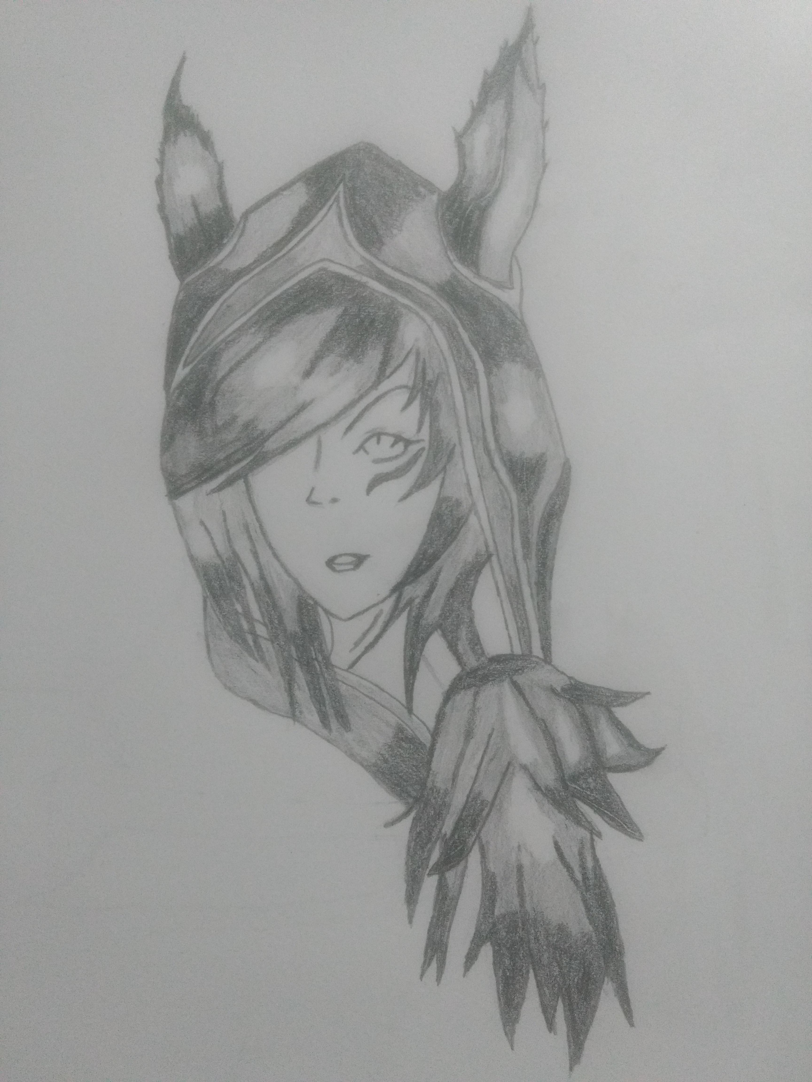 3456x4608 Pencil Sketch Of Our Girl Xayah (Sorry Of I Messed It Up C - Sorry Sketch