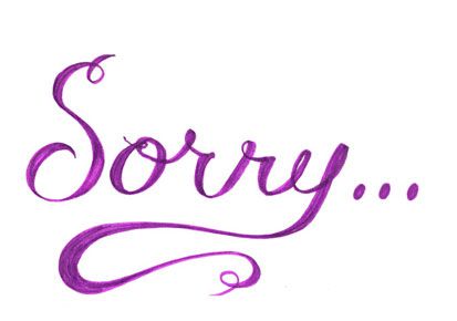 413x290 Purple Sketch Sorry Picture Share On Facebook - Sorry Sketch