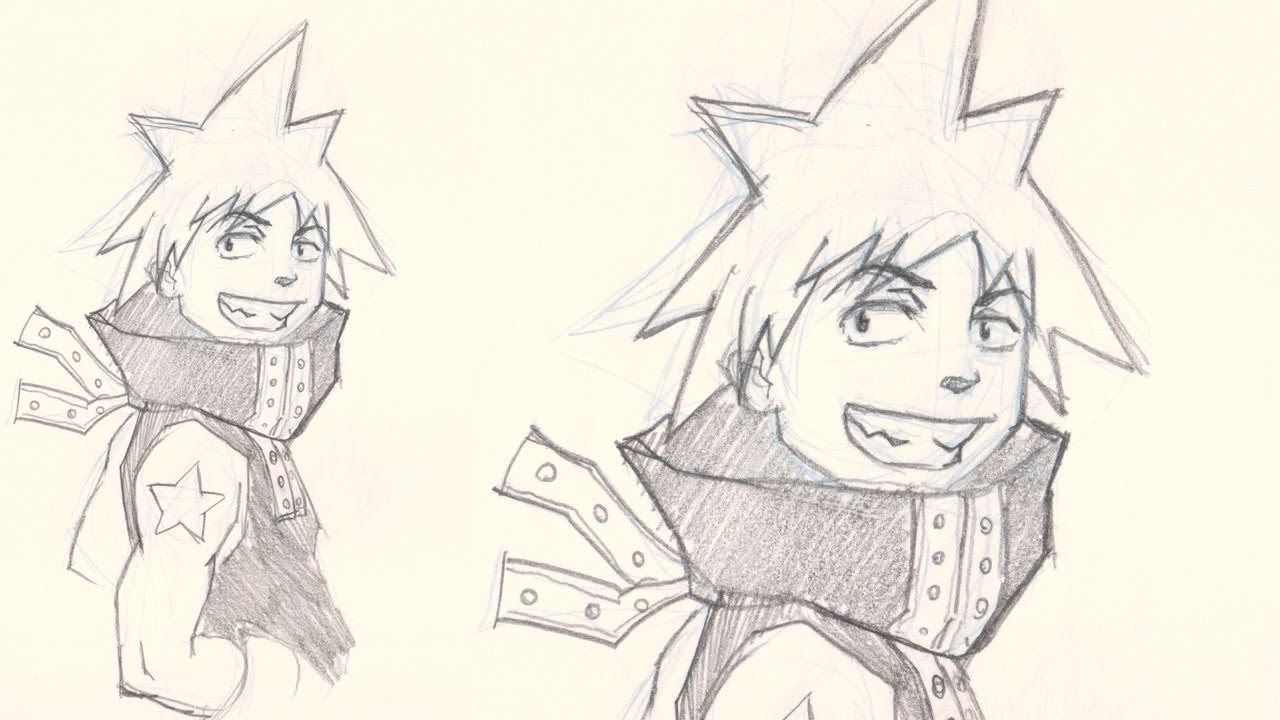 1280x720 How To Draw Manga Soul Eater Blackstar - Soul Eater Sketch