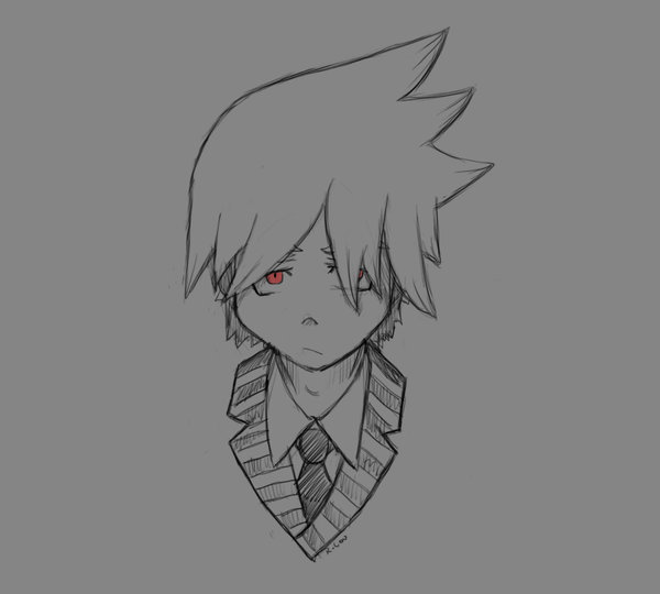 600x540 Soul Eater Evans Sketch By Kloudraws - Soul Eater Sketch
