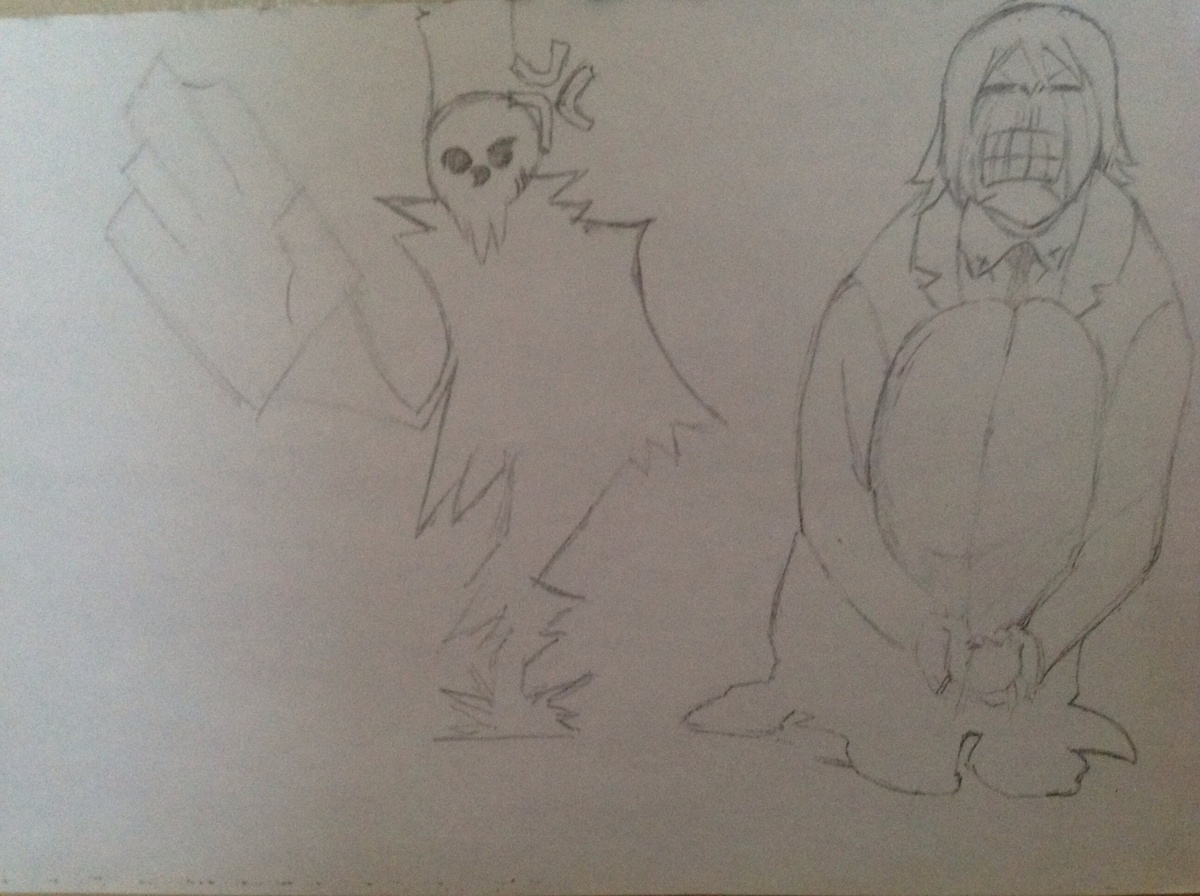 1200x896 Spirit And Lord Death - Soul Eater Sketch