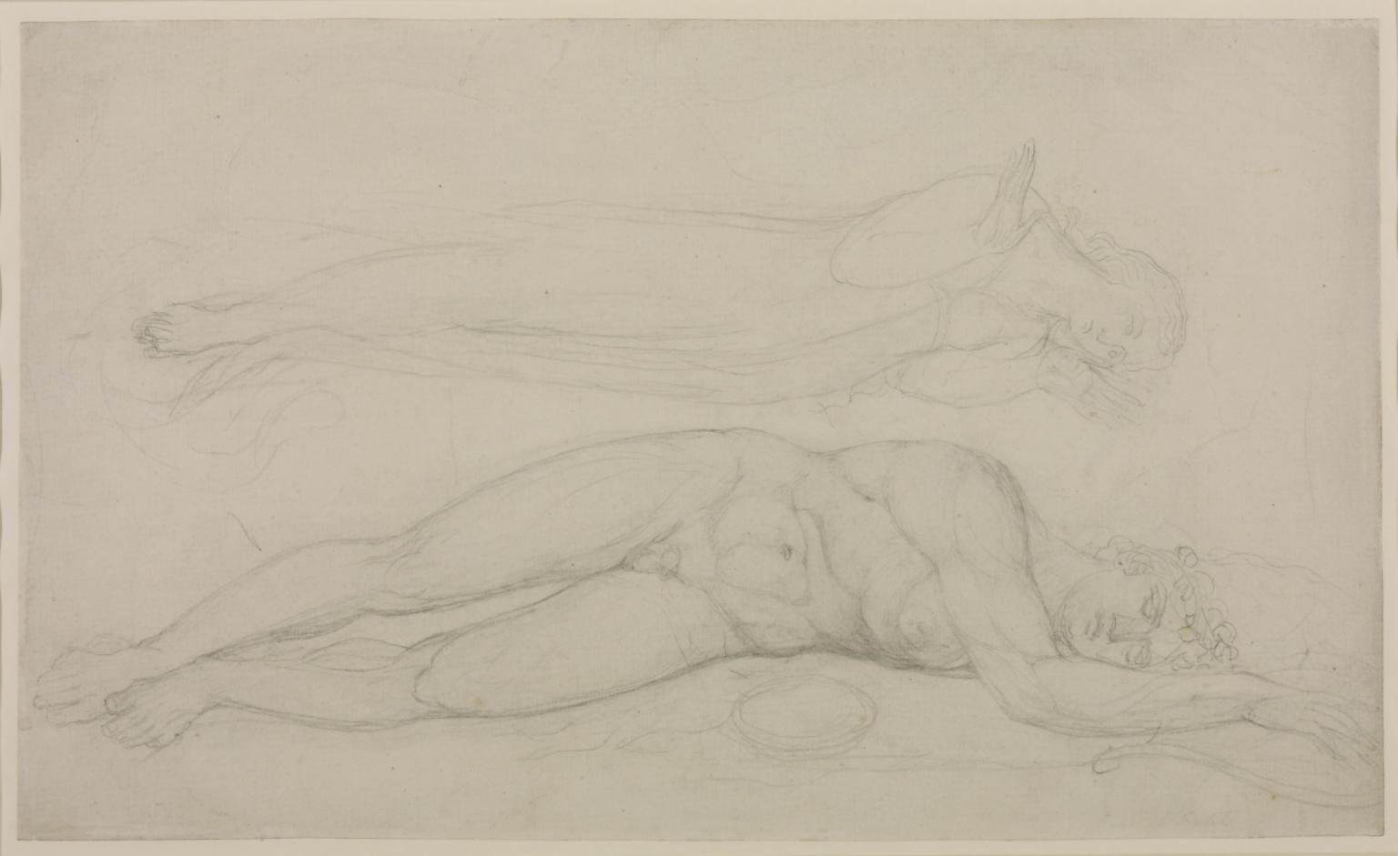 1536x941 The Soul Hovering Over The Body Reluctantly Parting With Life - Soul Sketch