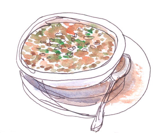 550x461 Eating And Sketching With Girl Meets Soup Urban Sketchers - Soup Sketch