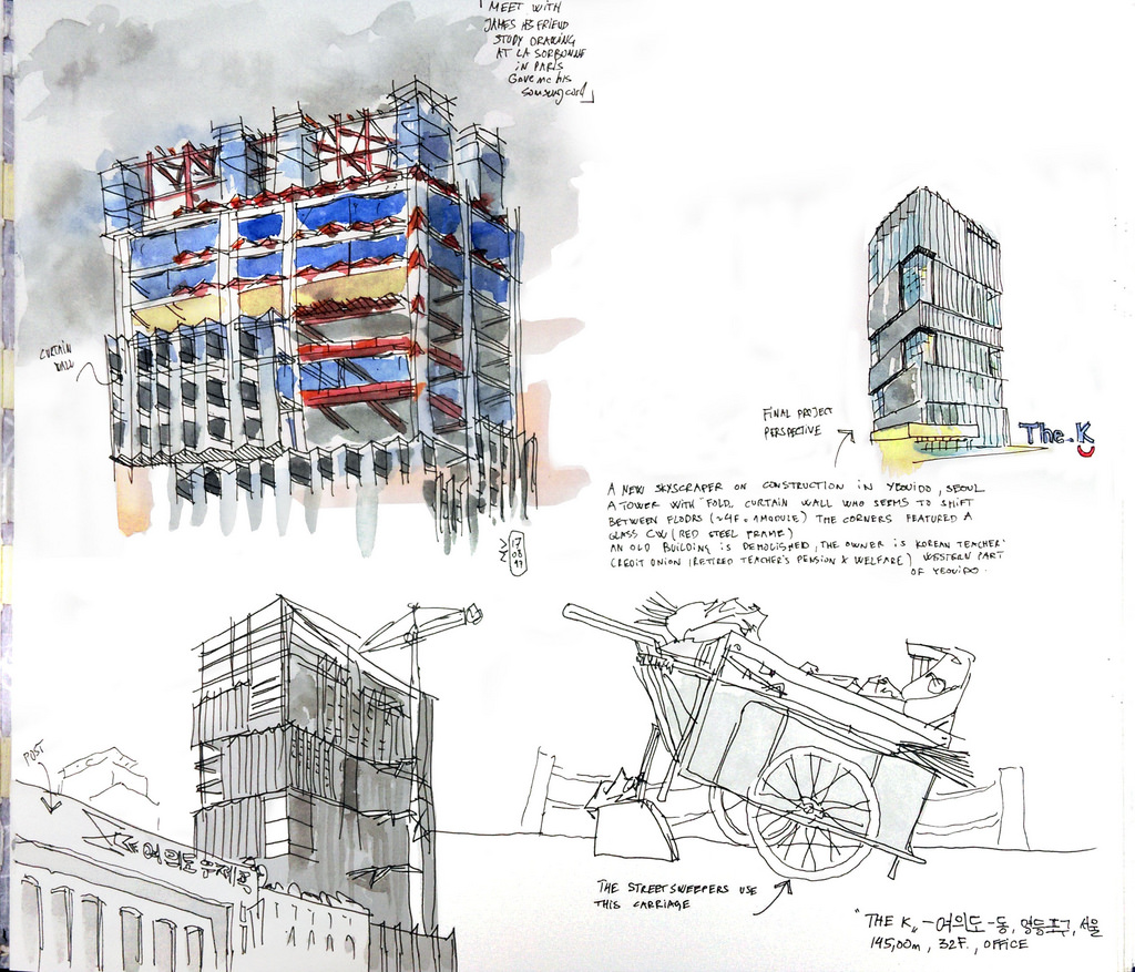 1024x877 Working Site Sketch, 20170817, 1130, (Yeouido), South - South Korea Sketch