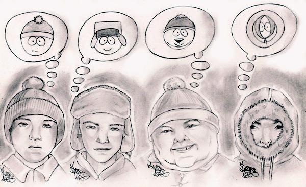 600x366 Portrait Of South Park By Kage1.0 On Stars Portraits - South Park Sketch
