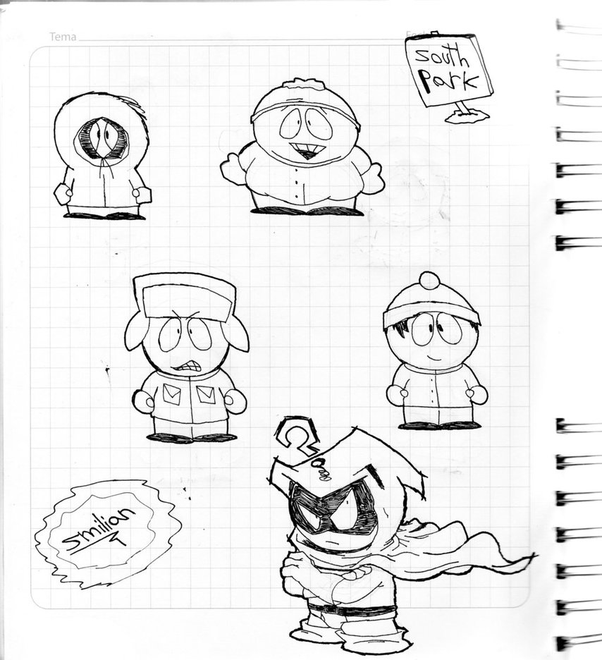 854x936 South Park Sketches By Sav8197 - South Park Sketch