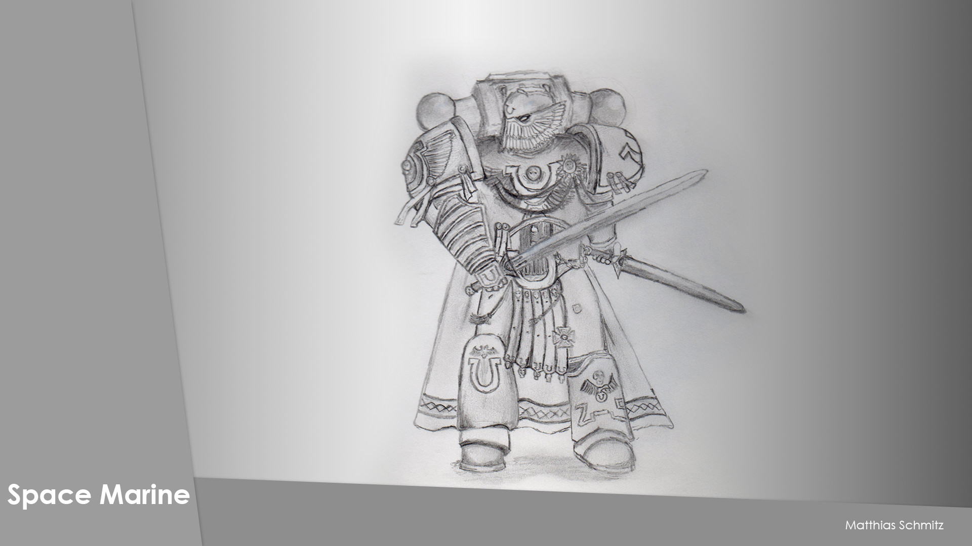 1920x1080 Matthias Schmitz - Space Marine Sketch
