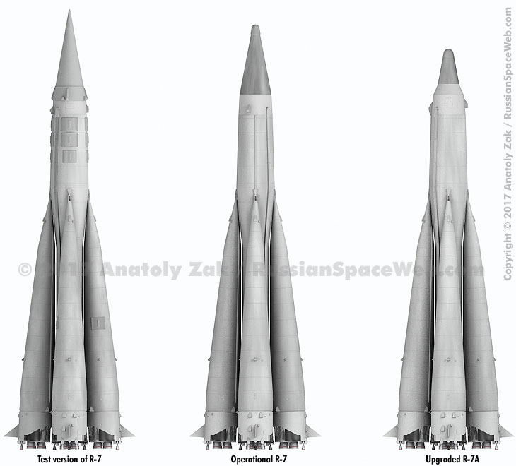 730x660 R 7 Family Of Launchers And Icbms - Space Rocket Sketch