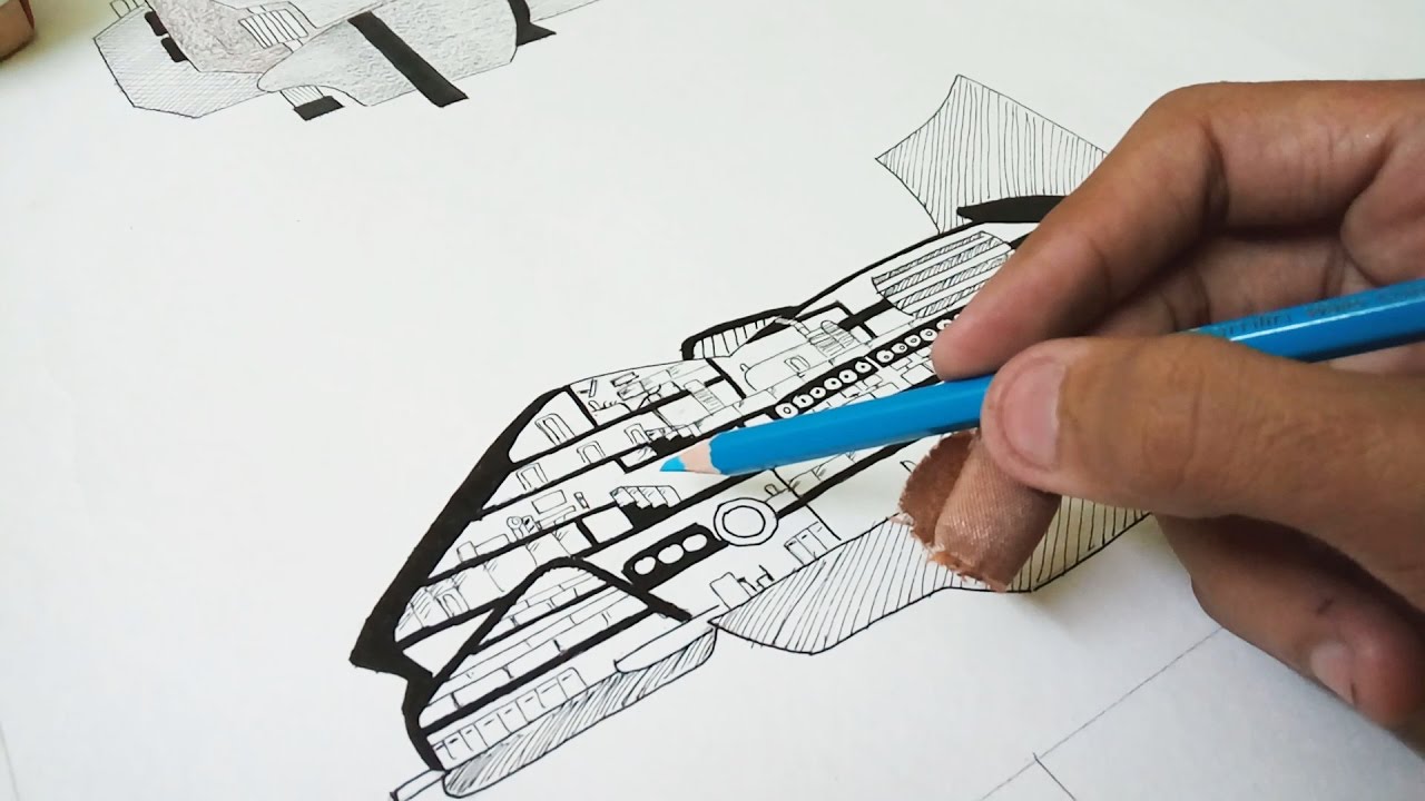 1280x720 Space Shuttle Design Concept Rat 9 Architectural Sketch - Space Shuttle Sketch