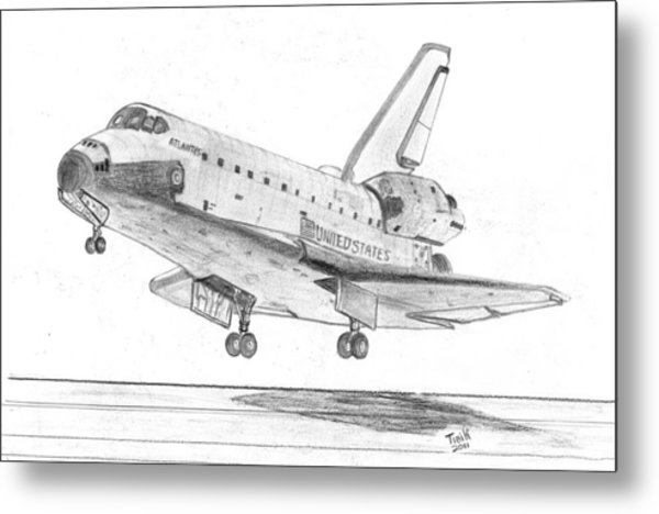 600x468 Space Shuttle Atlantis Drawing By Tibi K - Space Shuttle Sketch