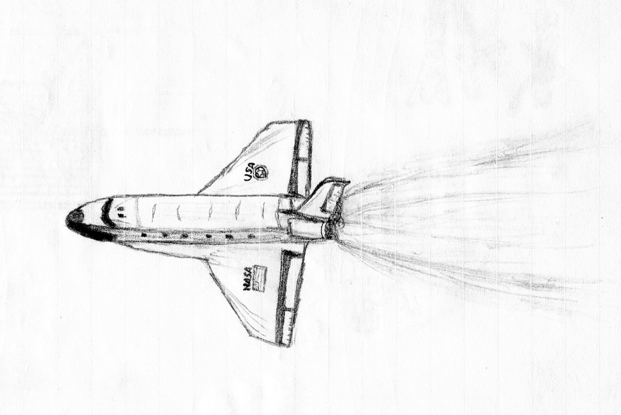 1280x856 Fileshuttle Sketch.jpg - Space Shuttle Sketch