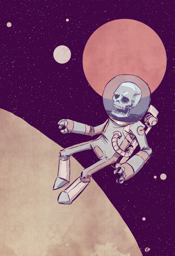 591x864 Space Sketch Phillip Rauschkolb Art - Space Sketch