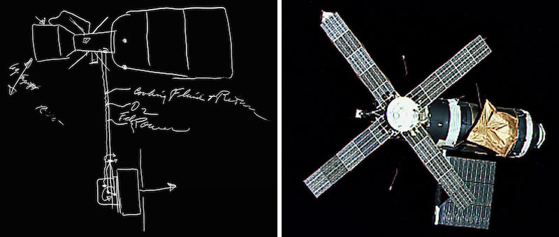 800x340 This Sketch Captured The Key Aspects Of Skylab 2,460 Days Before - Space Station Sketch