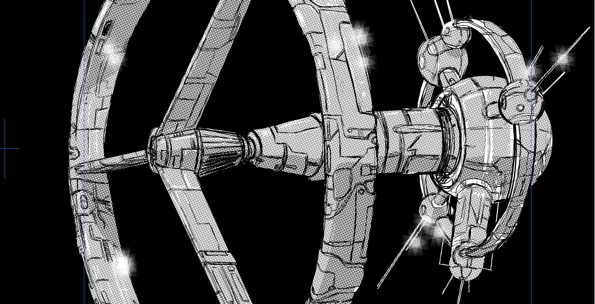 1171x600 W A S T E D S P A C E Sketch Space Station - Space Station Sketch