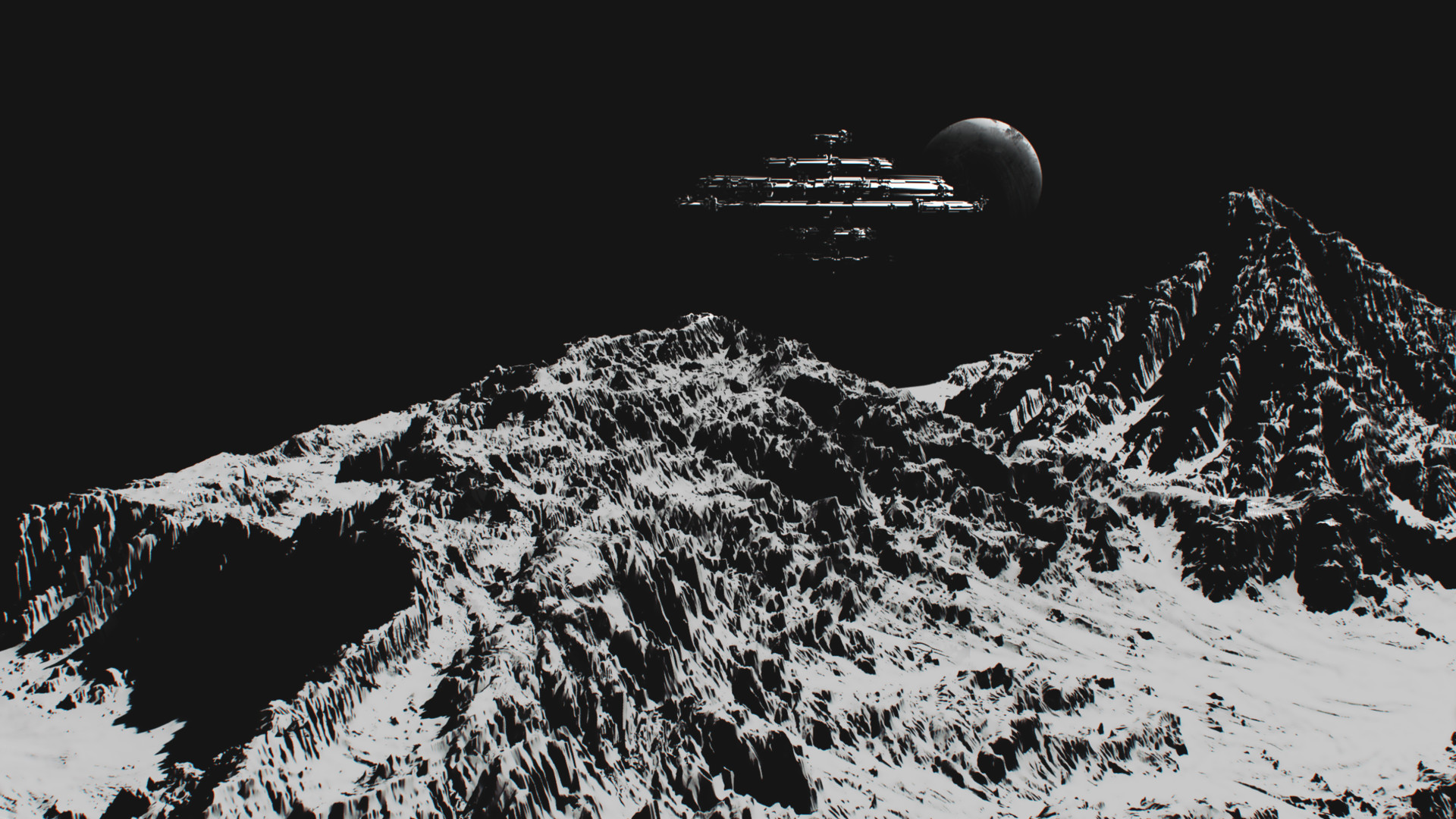 1920x1080 Daniel Ray Sindo - Space Station Sketch