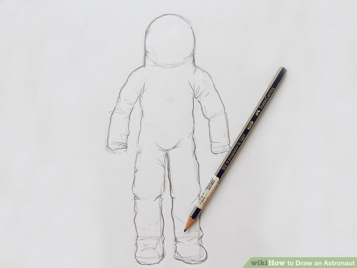 728x546 How To Draw An Astronaut (With Pictures) - Spaceman Sketch