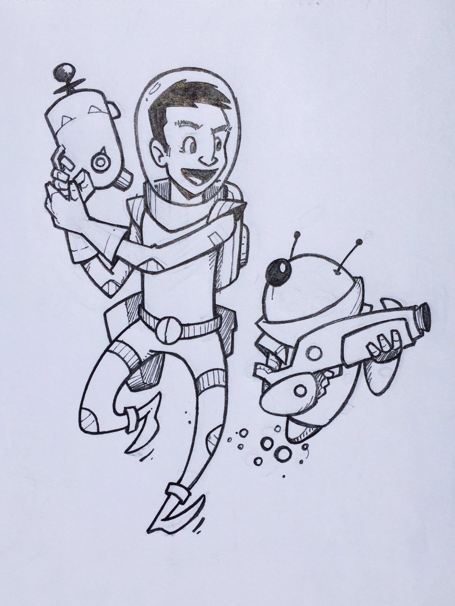 900x1200 Steve Armstrong On Twitter I Have Your Back Sir! - Spaceman Sketch