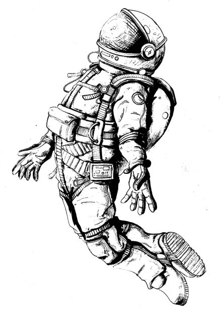 Spaceman Sketch at PaintingValley.com | Explore collection of Spaceman ...