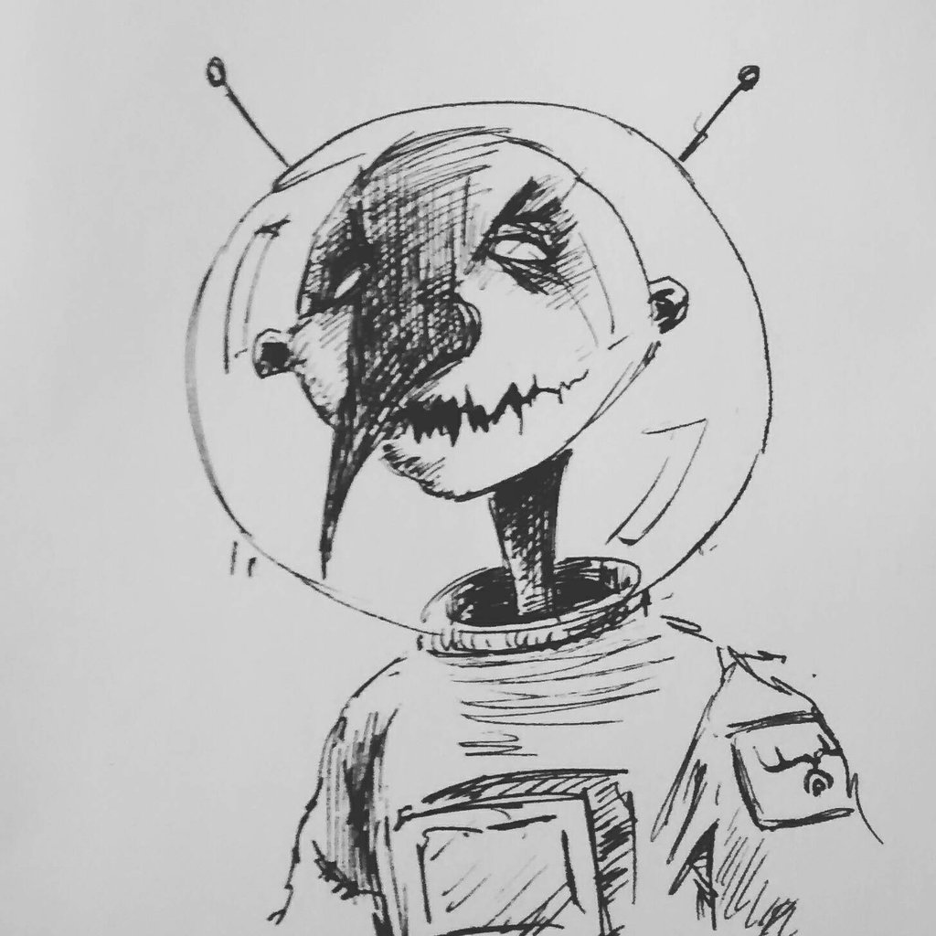 1024x1024 Spaceman Sketch By Zombienose - Spaceman Sketch