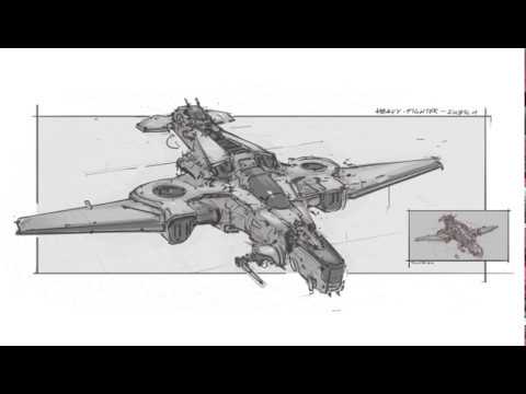 480x360 Spaceship Sketch Cleanup - Spaceship Sketch