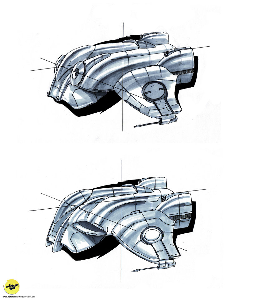 833x959 Spaceship Sketch By Monsterinkstudio - Spaceship Sketch