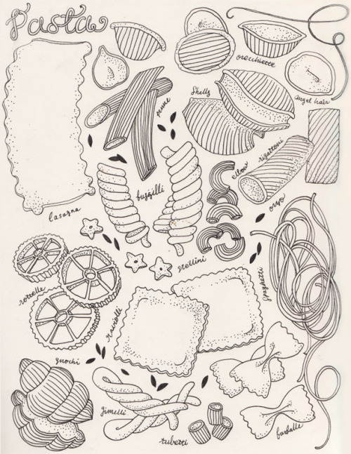 500x647 Drawn Pasta Sketch - Spaghetti Sketch