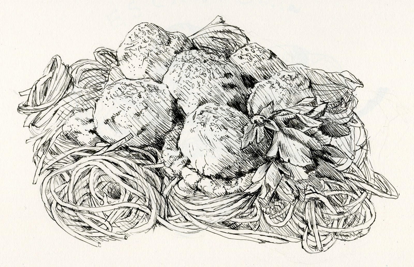 1600x1034 Flom Drawn Spaghetti - Spaghetti Sketch