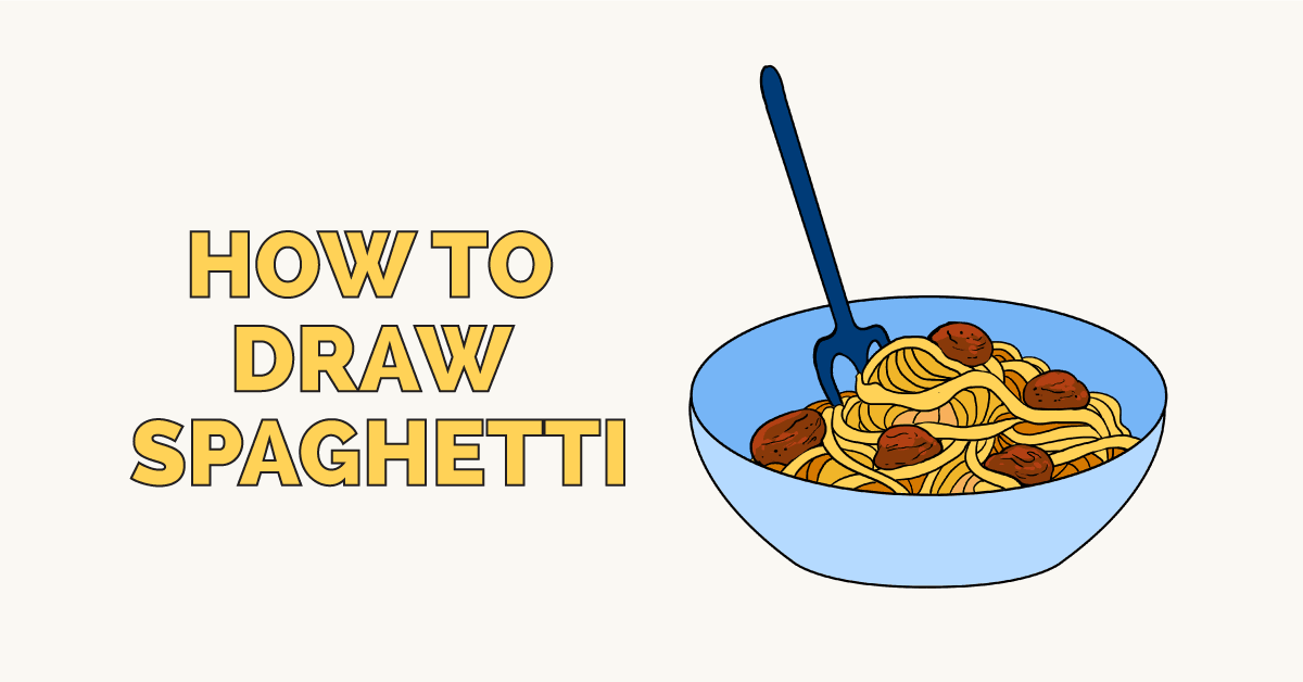 1200x628 How To Draw Spaghetti - Spaghetti Sketch