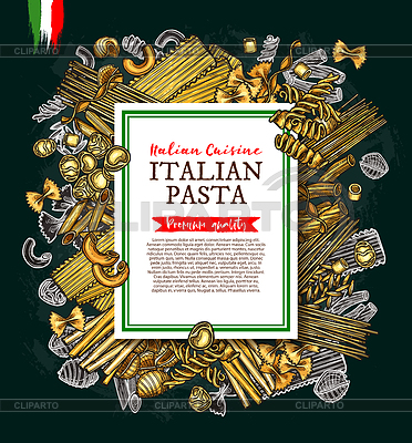 372x400 Italian Pasta And Spaghetti Sketch Poster Stock Vector Graphics - Spaghetti Sketch