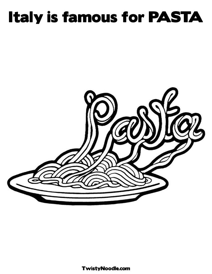 685x886 Pasta Coloring Pages - Spaghetti Sketch