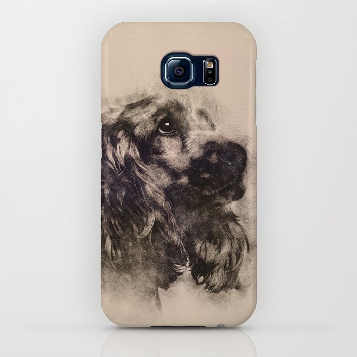 700x700 English Cocker Spaniel Sketch Iphone Case By K9printart Society6 - Spaniel Sketch