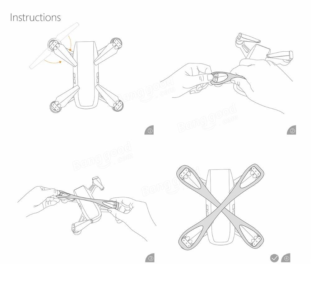 1000x925 Pgytech Propeller Stabilizer Blade Holder Mount For Dji Spark - Spark Sketch