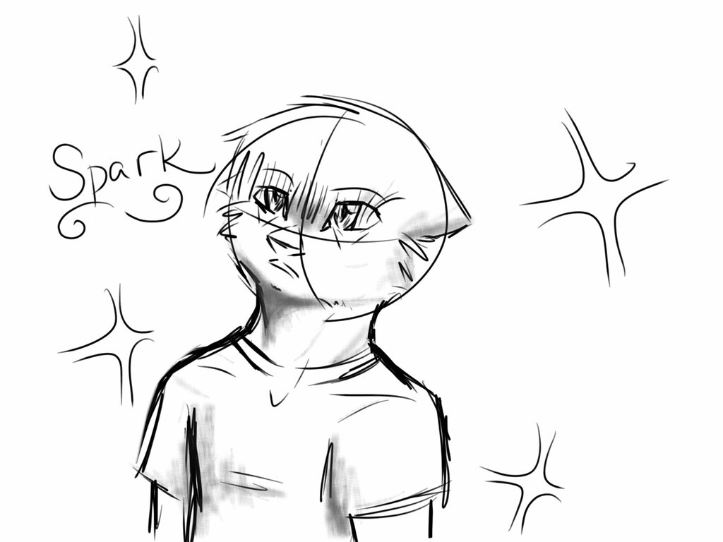 1024x768 Random Spark Sketch I Drew On My Ipad By Flamestripeshadow On - Spark Sketch