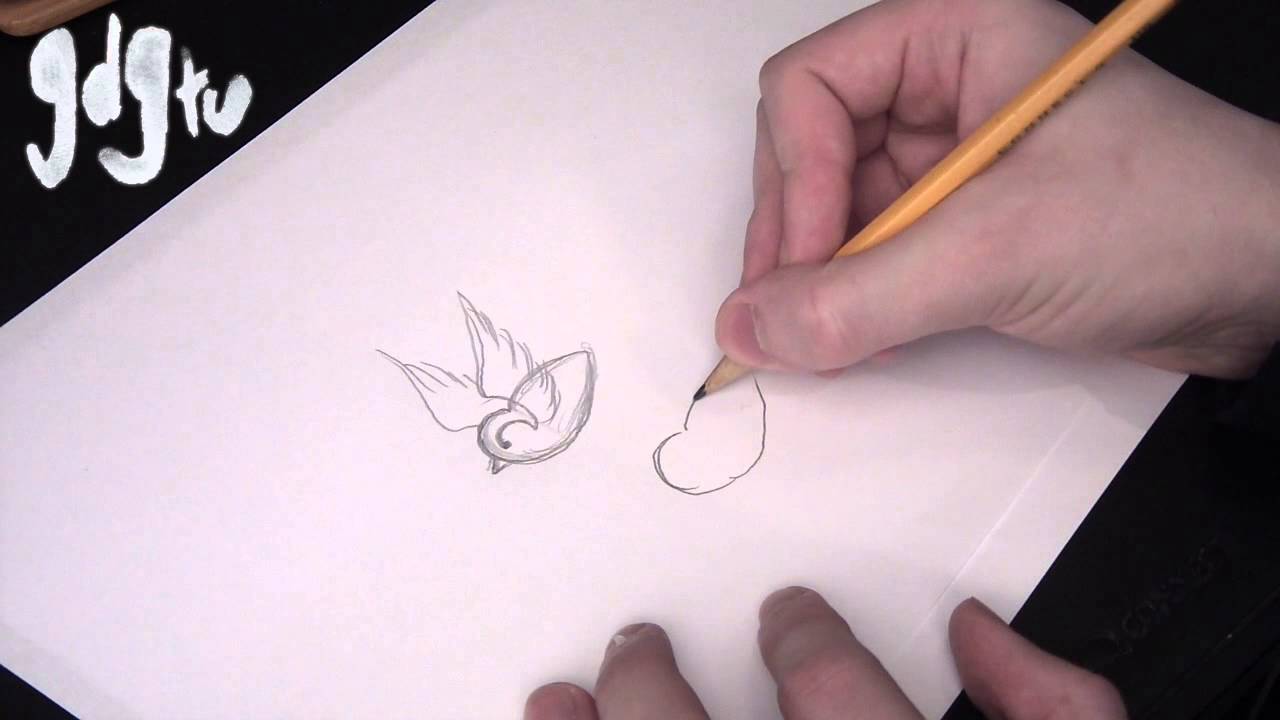 1280x720 How To Draw Swallows And Sparrows - Sparrow Sketch Tattoo