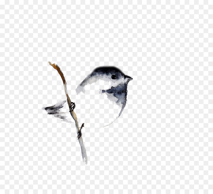 900x820 Bird Watercolor Painting Tattoo Drawing - Sparrow Sketch Tattoo