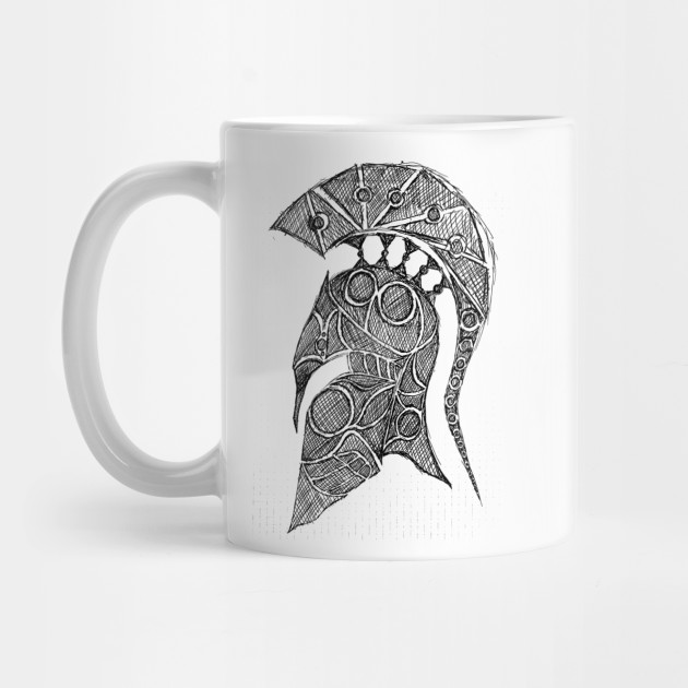 630x630 Spartan Helmet Sketch - Spartan Helmet Sketch