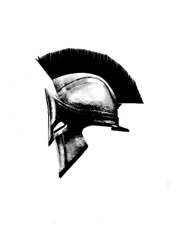 584x755 Spartan Tattoo Karakalempencil - Spartan Helmet Sketch