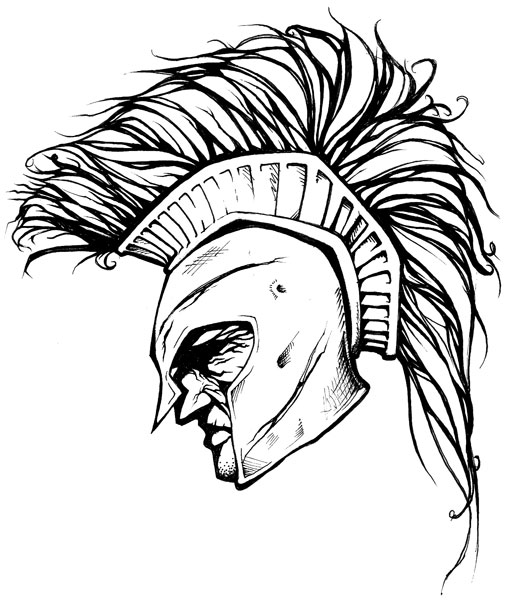 514x600 Spartan Helmet By Cooljunior987 - Spartan Helmet Sketch