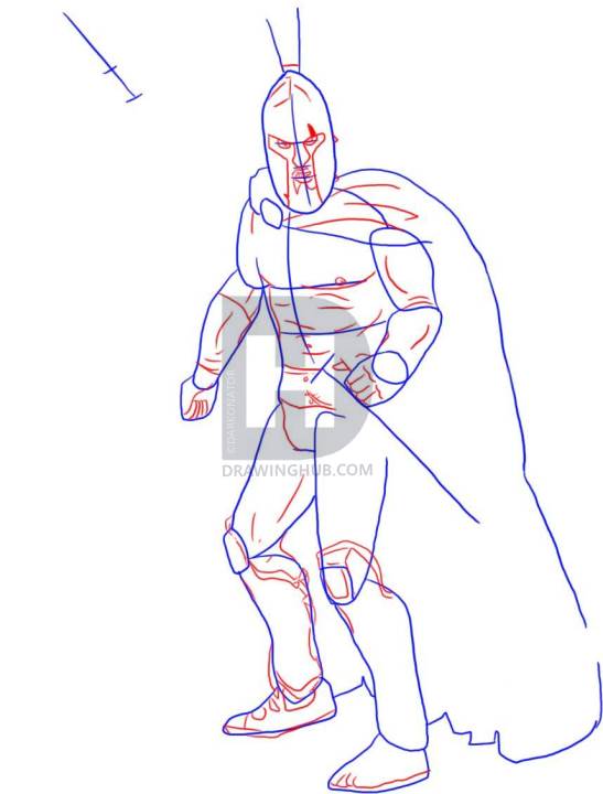 547x720 How To Draw A Warrior, Step By Step, Drawing Guide, By Darkonator - Spartan Warrior Sketch