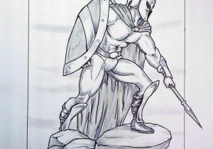 300x210 Spartan Soldiers Pencil Sketch How To Draw A Warrior, Stepstep - Spartan Warrior Sketch