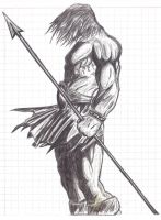 147x200 Spartan Warrior Sketch - Spartan Warrior Sketch