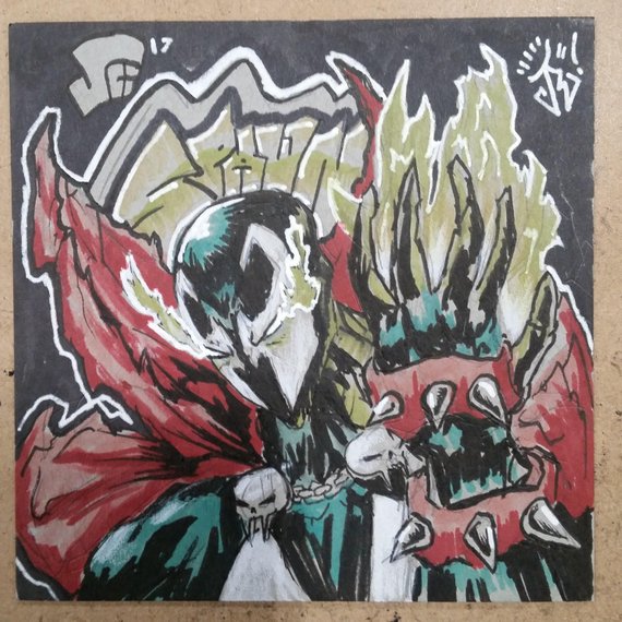 570x570 Spawn Sketch Card Etsy - Spawn Sketch