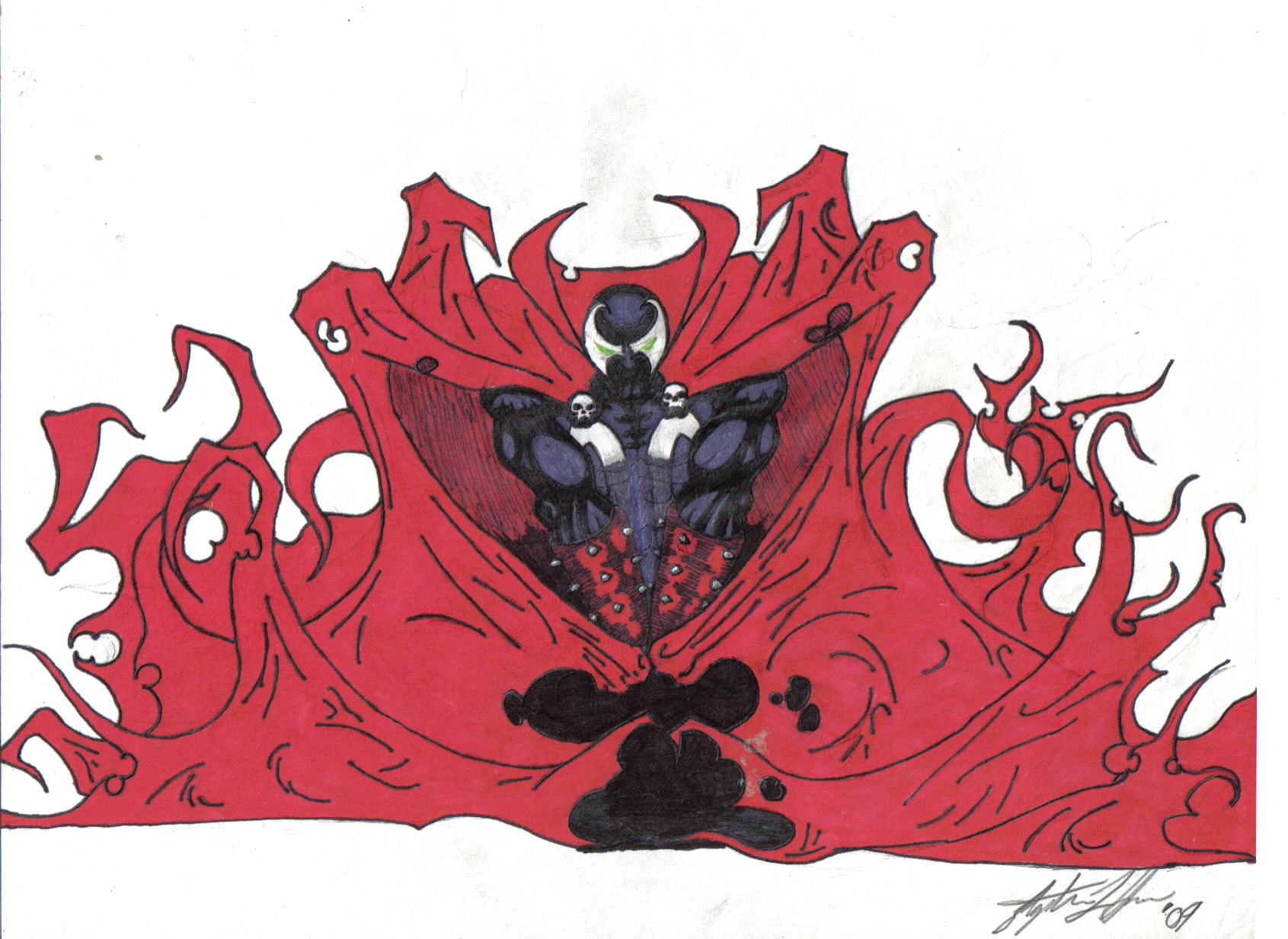 1691x1232 Spawn Sketch By Theoregonbeartrap On Newgrounds - Spawn Sketch