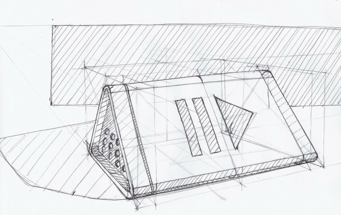 1131x716 Sandi Premri Sketch Sound Speaker Bang And Olufsen The Design - Speaker Sketch